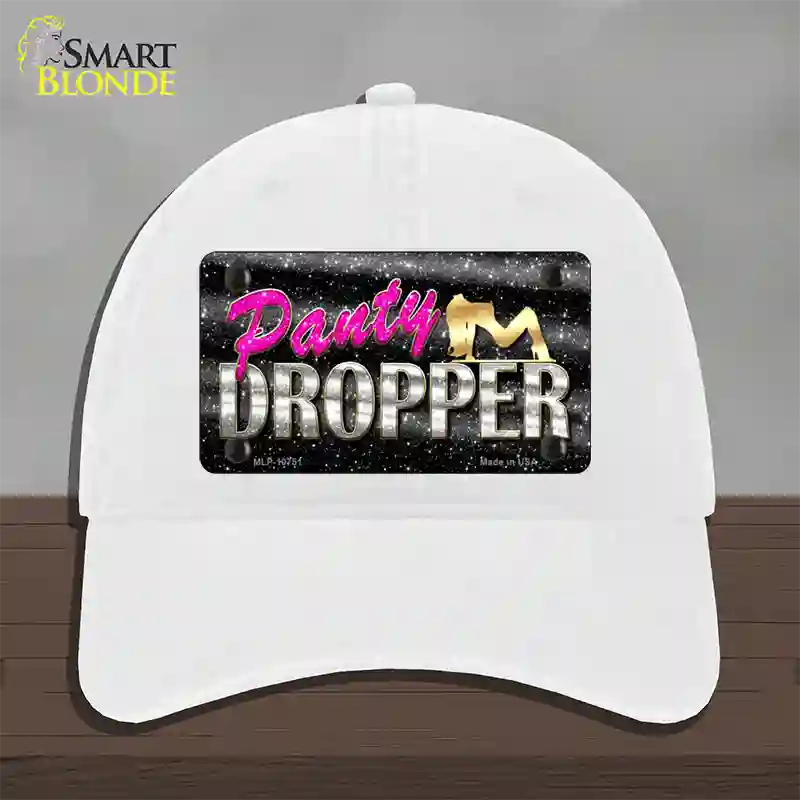 Panty Dropper Novelty License Plate Hat Unconstructed Cotton / White