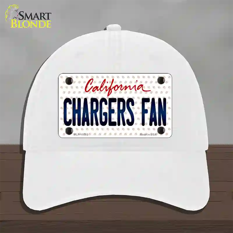 Chargers Fan California Novelty License Plate Hat Unconstructed Cotton / White