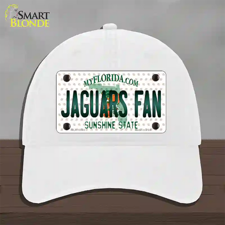 Jaguars Fan Florida Novelty License Plate Hat Unconstructed Cotton / White