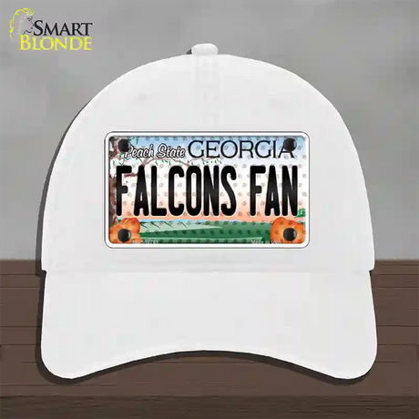 Falcons Fan Georgia Novelty License Plate Hat Unconstructed Cotton / White