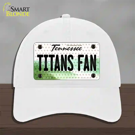 Titans Fan Tennessee Novelty License Plate Hat Unconstructed Cotton / White