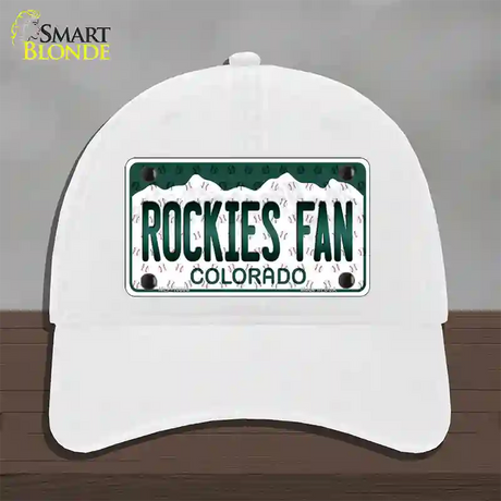 Rockies Fan Colorado Novelty License Plate Hat Unconstructed Cotton / White