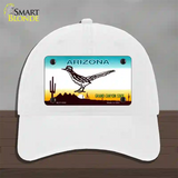 Roadrunner Arizona Novelty License Plate Hat Unconstructed Cotton / White