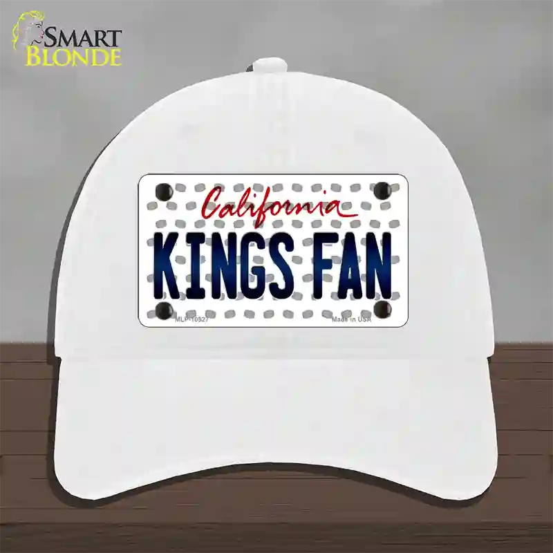 Kings Fan California Novelty License Plate Hat Unconstructed Cotton / White