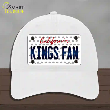 Kings Fan California Novelty License Plate Hat Unconstructed Cotton / White