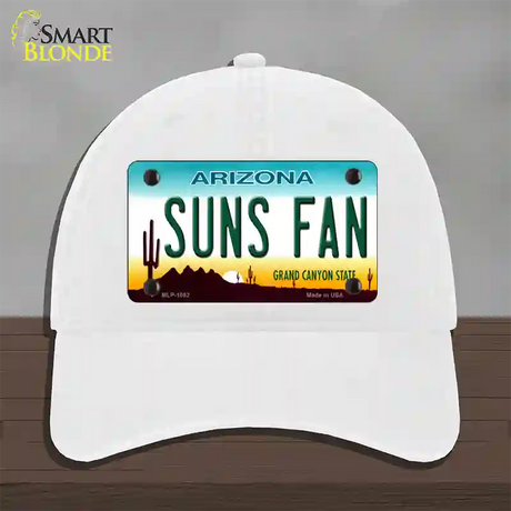 Suns Fan Arizona Novelty License Plate Hat Unconstructed Cotton / White