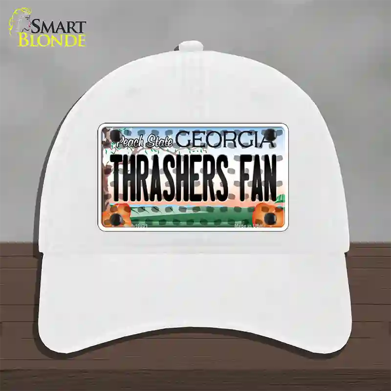 Thrashers Fan Georgia Novelty License Plate Hat Unconstructed Cotton / White