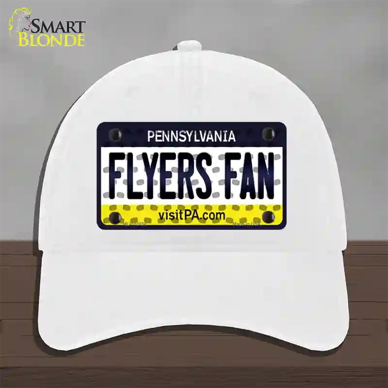 Flyers Fan Pennsylvania Novelty License Plate Hat Unconstructed Cotton / White