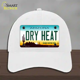 Dry Heat Arizona Novelty License Plate Hat Unconstructed Cotton / White