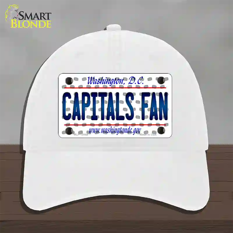 Capitals Fan Washington DC Novelty License Plate Hat Unconstructed Cotton / White