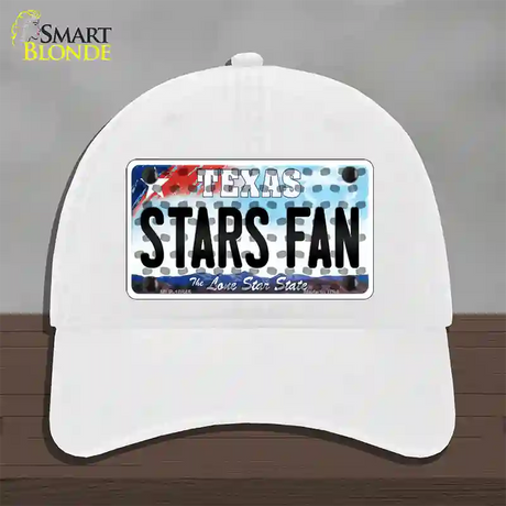 Stars Fan Texas Novelty License Plate Hat Unconstructed Cotton / White