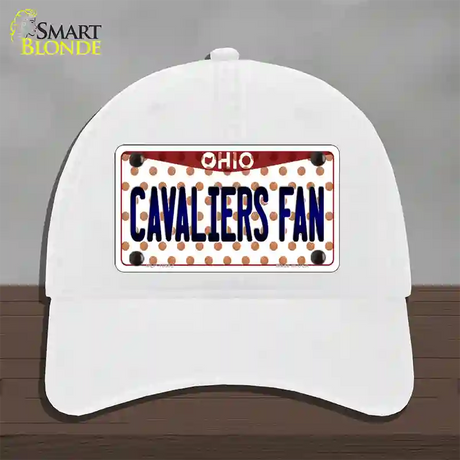 Cavaliers Fan Ohio Novelty License Plate Hat Unconstructed Cotton / White