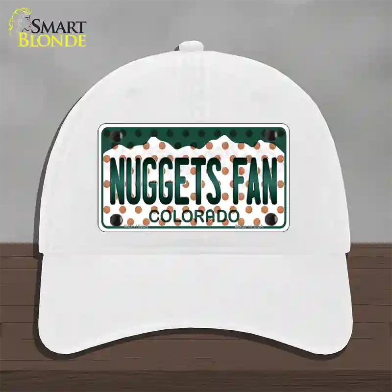 Nuggets Fan Colorado Novelty License Plate Hat Unconstructed Cotton / White