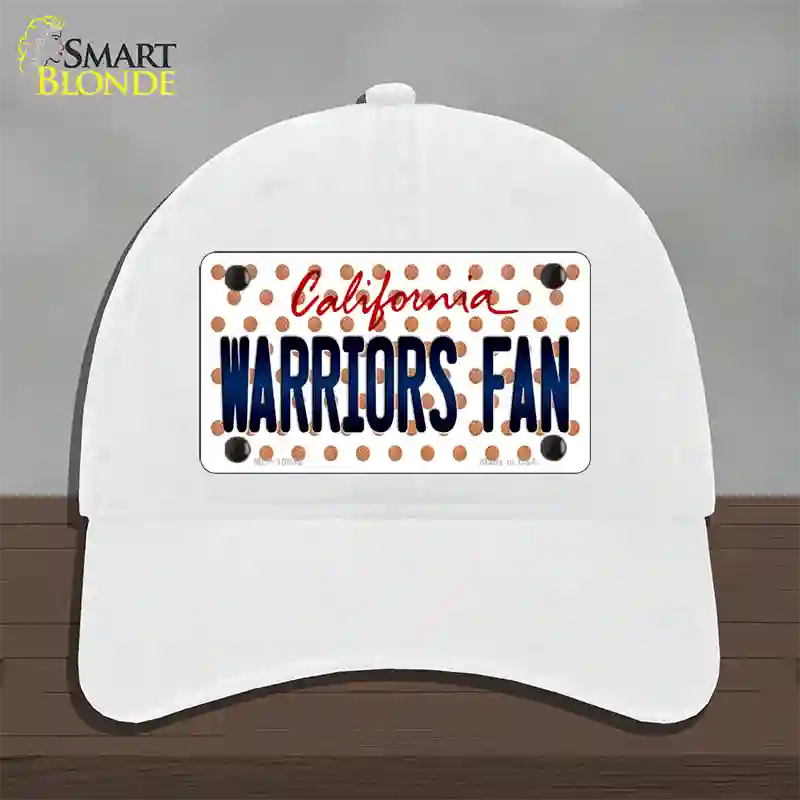 Warriors Fan California Novelty License Plate Hat Unconstructed Cotton / White