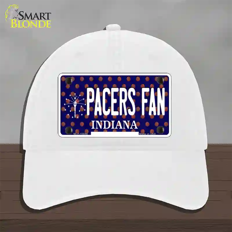 Pacers Fan Indiana Novelty License Plate Hat Unconstructed Cotton / White