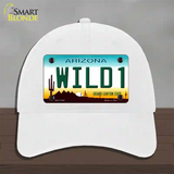 Wild 1 Arizona Novelty License Plate Hat Unconstructed Cotton / White