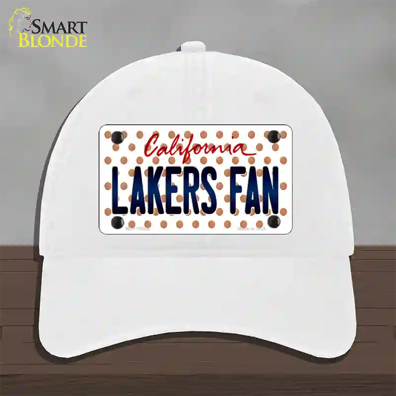 Lakers Fan California Novelty License Plate Hat Unconstructed Cotton / White