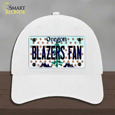 Blazers Fan Oregon Novelty License Plate Hat Unconstructed Cotton / White