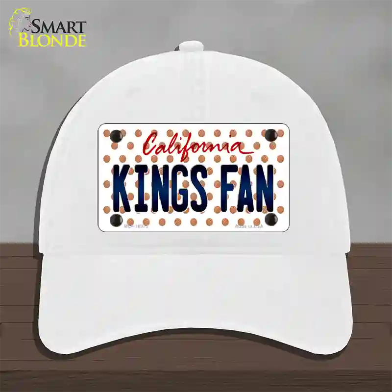 California Kings Fan Novelty License Plate Hat Unconstructed Cotton / White