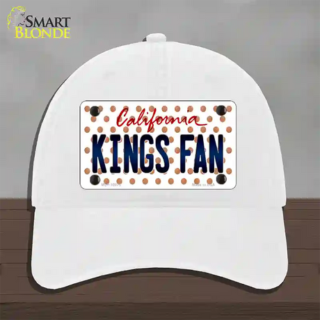 California Kings Fan Novelty License Plate Hat Unconstructed Cotton / White