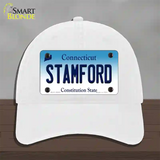 Stamford Connecticut Novelty License Plate Hat Unconstructed Cotton / White