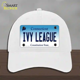 Ivy League Connecticut Novelty License Plate Hat Unconstructed Cotton / White