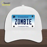 Zombie Connecticut Novelty License Plate Hat Unconstructed Cotton / White