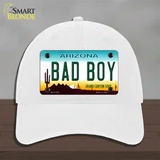 Arizona Bad Boy Novelty License Plate Hat Unconstructed Cotton / White