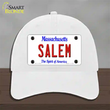 Salem Massachusetts Novelty License Plate Hat Unconstructed Cotton / White