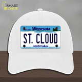 St Cloud Minnesota State Novelty License Plate Hat Unconstructed Cotton / White