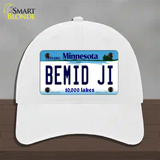 Bemid Ji Minnesota State Novelty License Plate Hat Unconstructed Cotton / White