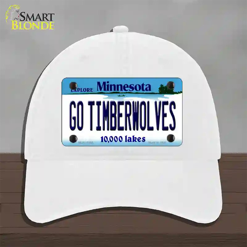 Go Timberwolves Minnesota State Novelty License Plate Hat Unconstructed Cotton / White