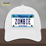 Zombie Minnesota State Novelty License Plate Hat Unconstructed Cotton / White