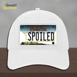 Spoiled Montana State Novelty License Plate Hat Unconstructed Cotton / White