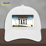 Taxi Montana State Novelty License Plate Hat Unconstructed Cotton / White