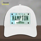 Hampton New Hampshire State Novelty License Plate Hat Unconstructed Cotton / White