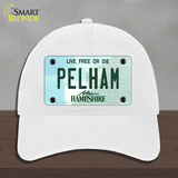 Pelham New Hampshire State Novelty License Plate Hat Unconstructed Cotton / White