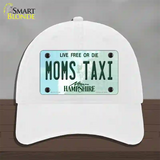 Moms Taxi New Hampshire State Novelty License Plate Hat Unconstructed Cotton / White