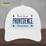 Providence Rhode Island State Novelty License Plate Hat Unconstructed Cotton / White