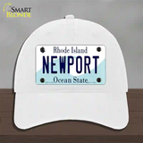 New Port Rhode Island State Novelty License Plate Hat Unconstructed Cotton / White