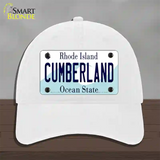 Cumberland Rhode Island State Novelty License Plate Hat Unconstructed Cotton / White