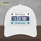 North Kingstown Rhode Island State Novelty License Plate Hat Unconstructed Cotton / White