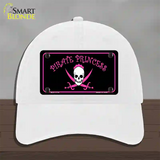 Pirate Princess Novelty License Plate Hat Unconstructed Cotton / White