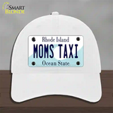 Moms Taxi Rhode Island State Novelty License Plate Hat Unconstructed Cotton / White