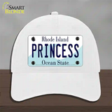 Princess Rhode Island State Novelty License Plate Hat Unconstructed Cotton / White