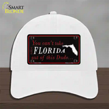 Florida Dude Novelty License Plate Hat Unconstructed Cotton / White