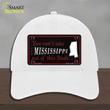 Mississippi Dude Novelty License Plate Hat Unconstructed Cotton / White