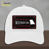 Missouri Dude Novelty License Plate Hat Unconstructed Cotton / White