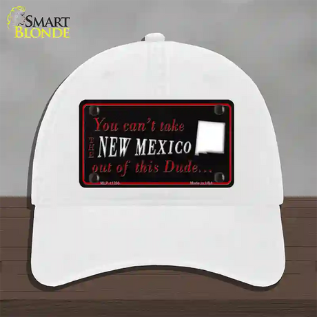 New Mexico Dude Novelty License Plate Hat Unconstructed Cotton / White