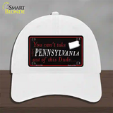 Pennsylvania Dude Novelty License Plate Hat Unconstructed Cotton / White